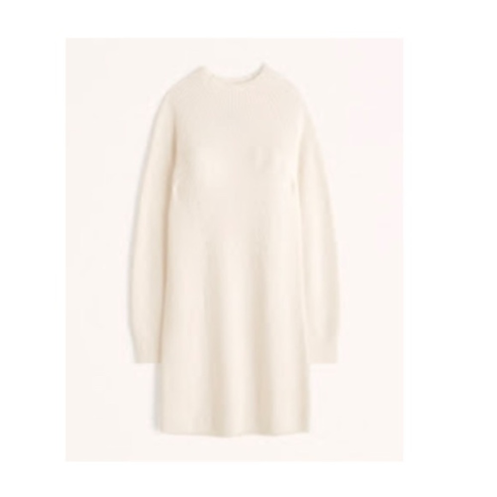 Abercrombie Mock Neck White Sweater Dress